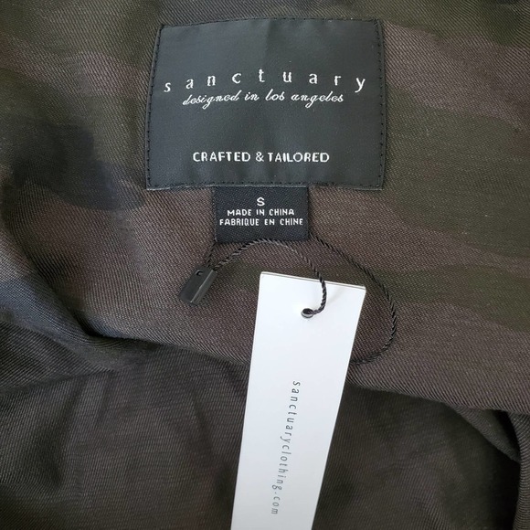 Sanctuary Camouflage Army Style Jacket Green NWT S - Picture 7 of 9
